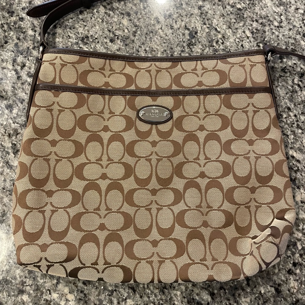 Coach Signature Brown Crossbody Bag